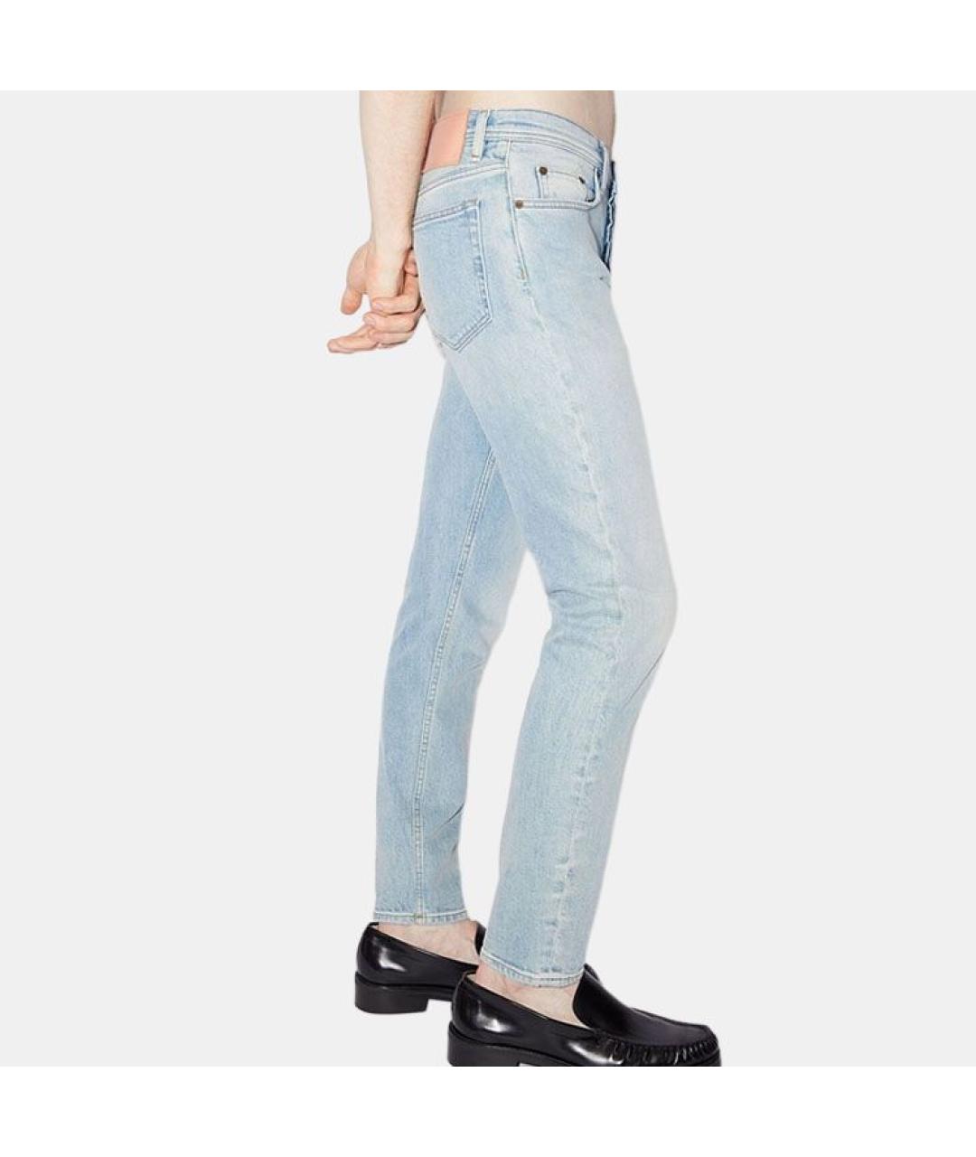 ACNE STUDIOS Голубые прямые джинсы, фото 3