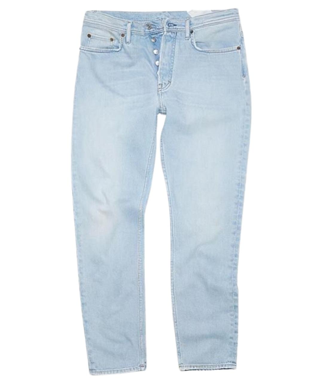 ACNE STUDIOS Голубые прямые джинсы, фото 1