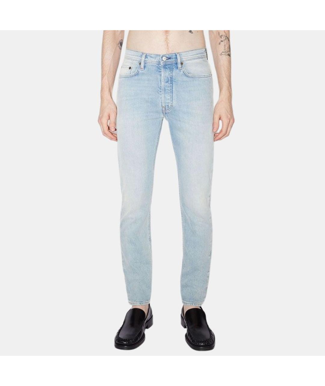 ACNE STUDIOS Голубые прямые джинсы, фото 2