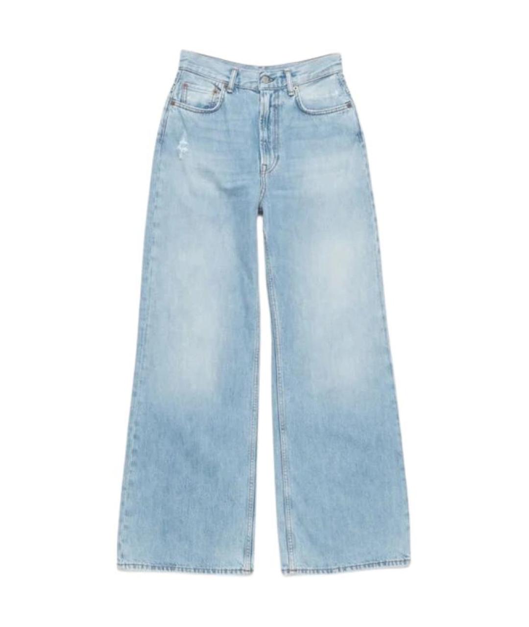 ACNE STUDIOS Голубые прямые джинсы, фото 1