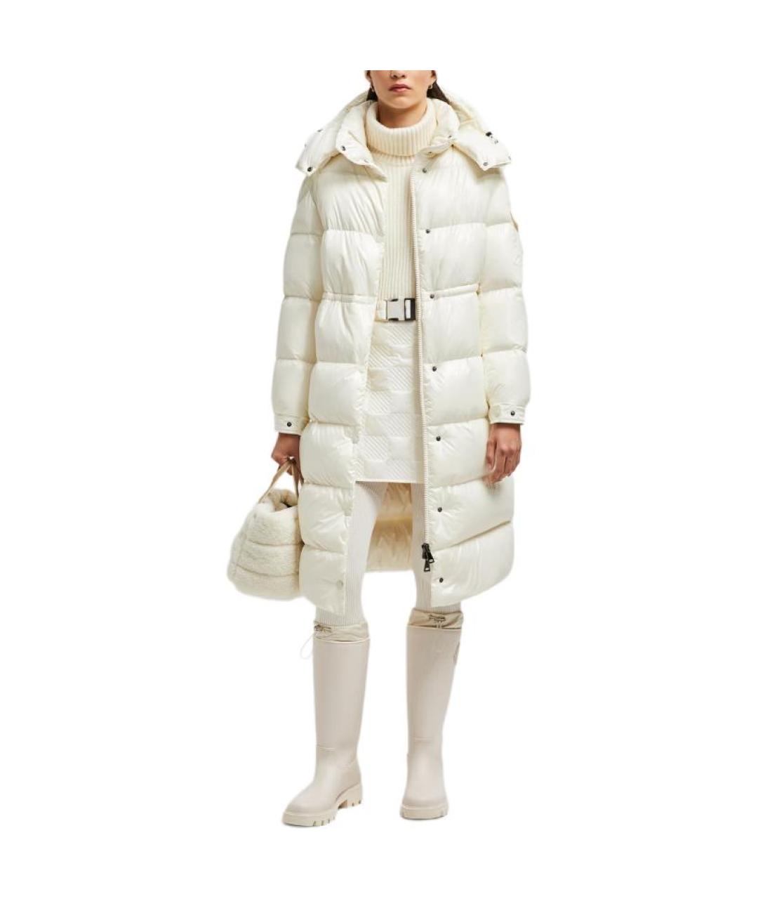MONCLER Белый пуховик, фото 5