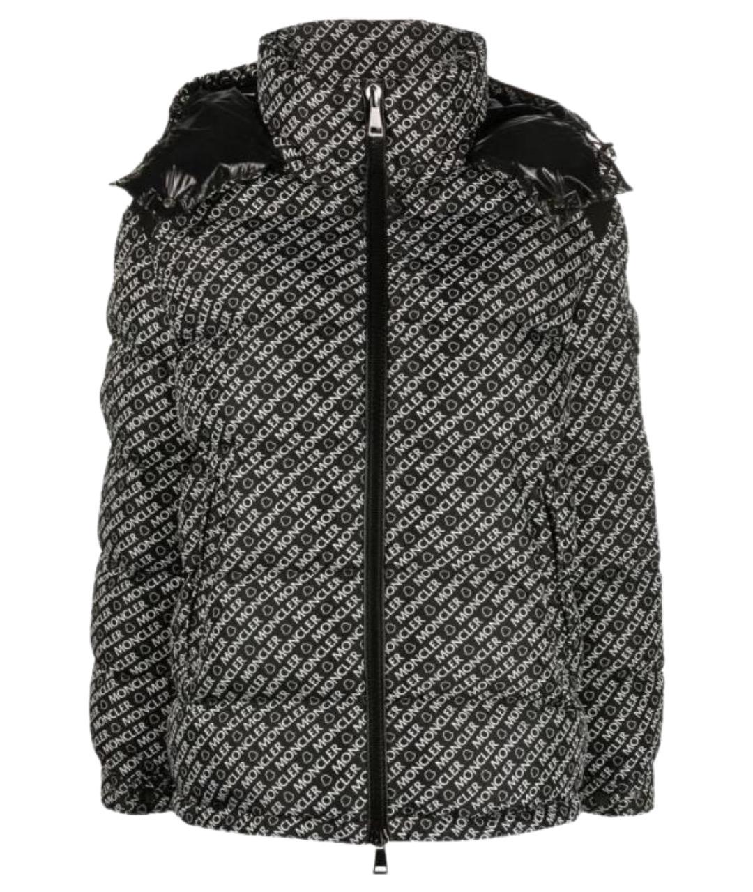 MONCLER Черный пуховик, фото 1