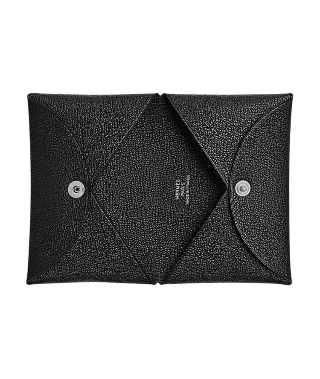 HERMES Черный кожаный кардхолдер, фото 2
