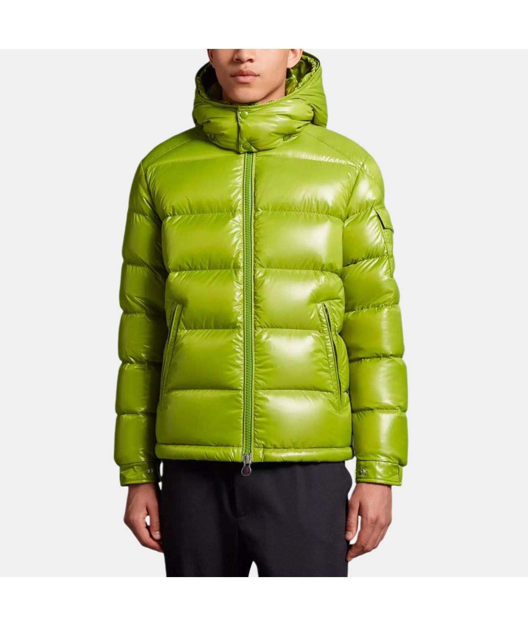 MONCLER Зеленый пуховик, фото 5