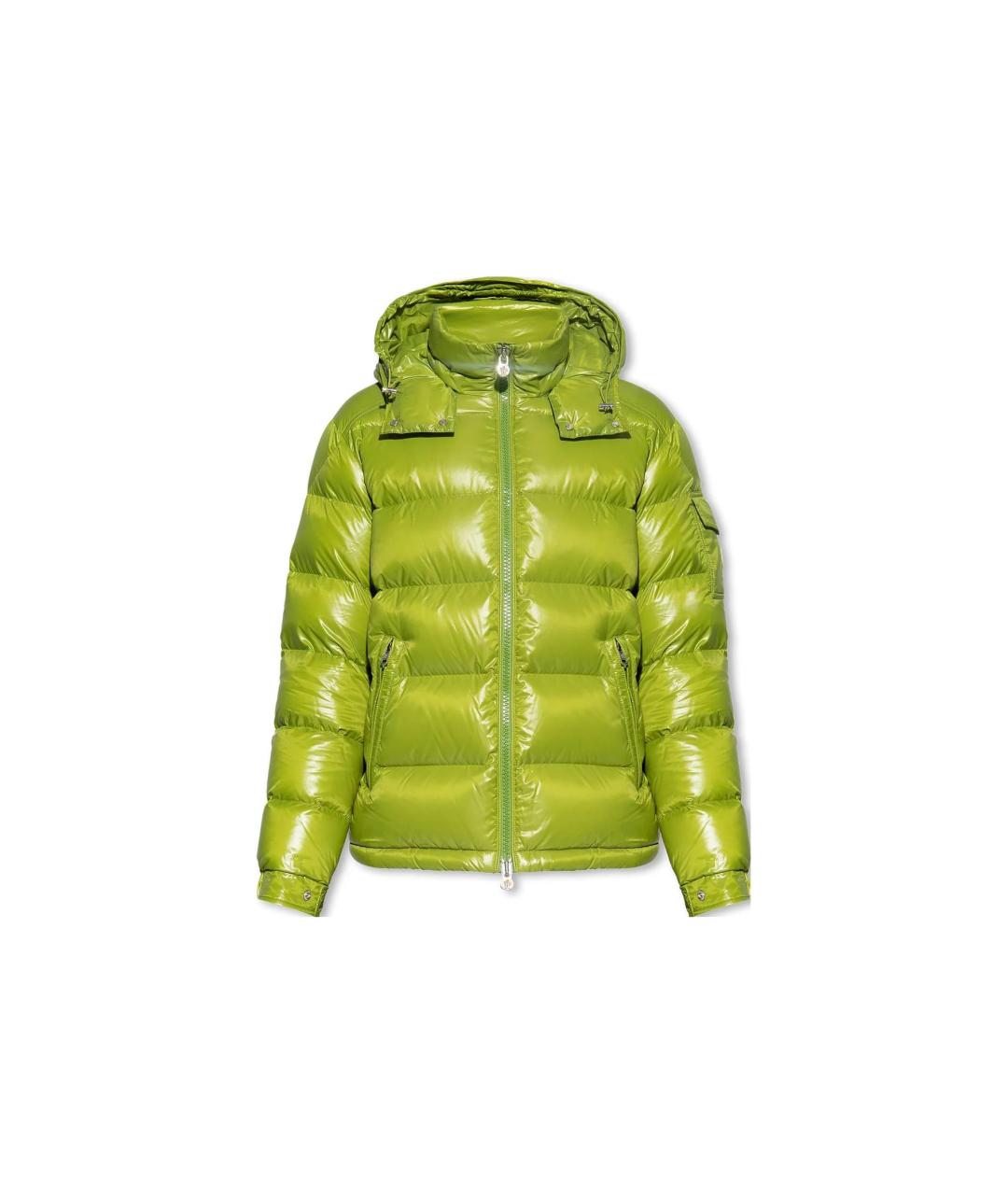 MONCLER Зеленый пуховик, фото 6