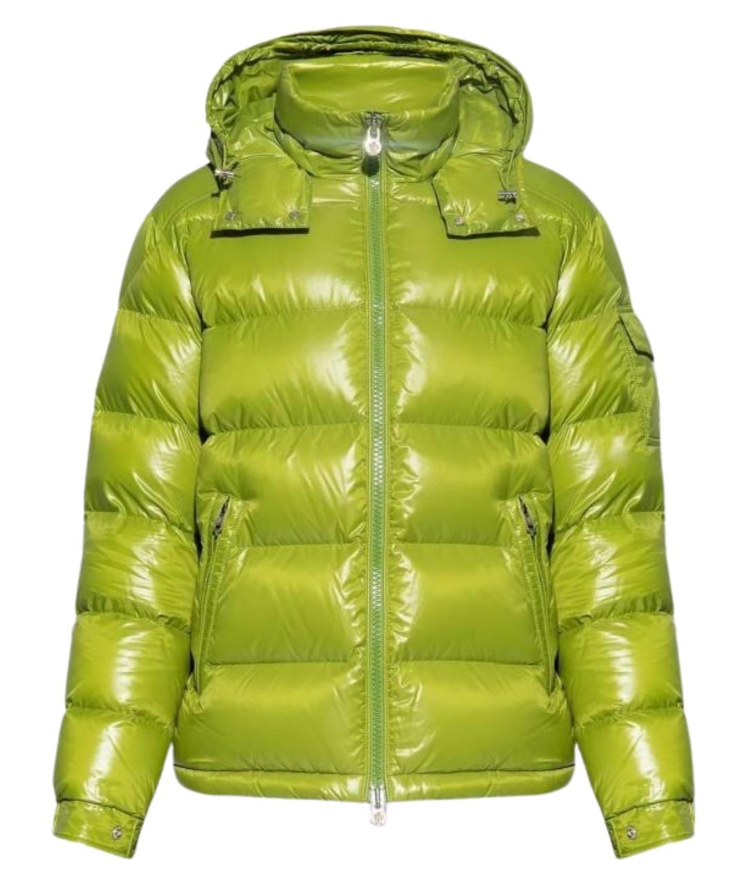 MONCLER Зеленый пуховик, фото 1