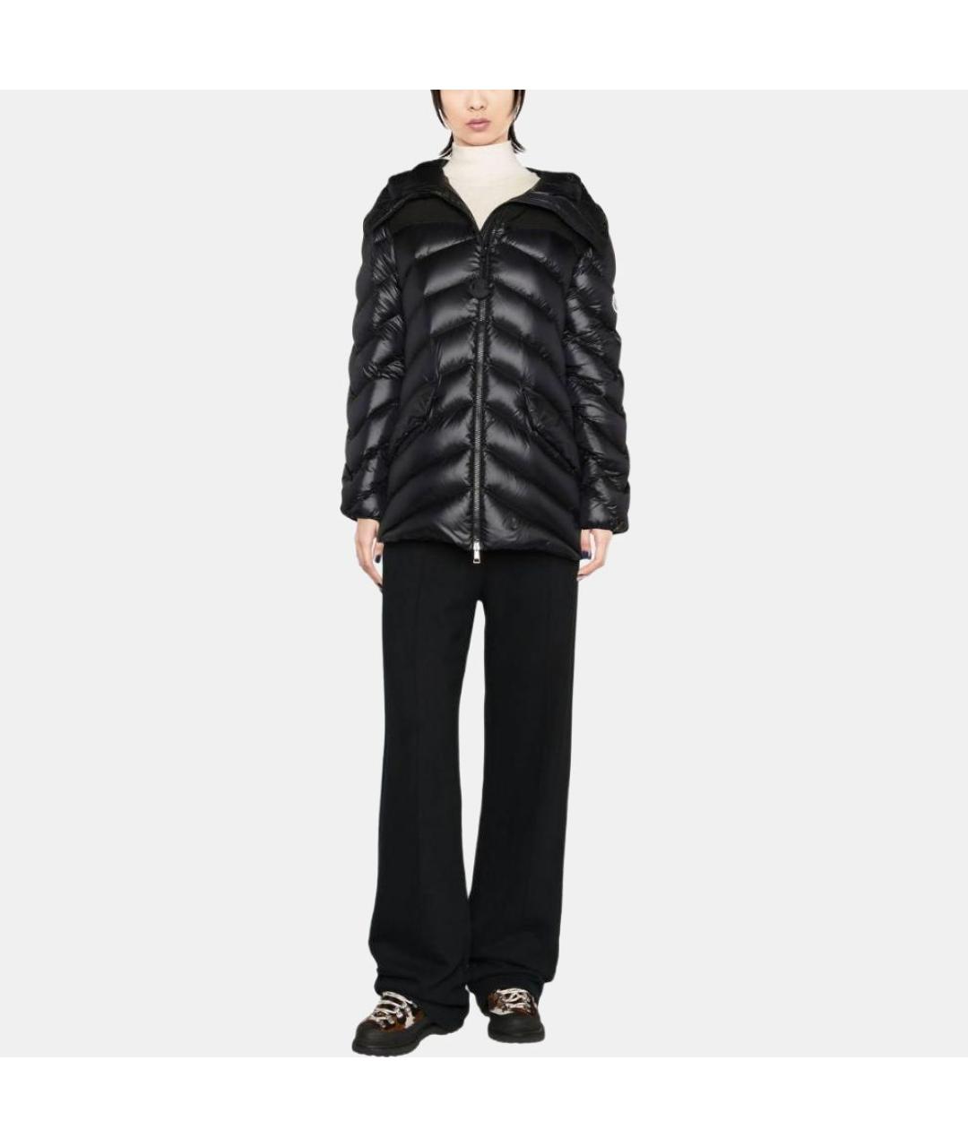 MONCLER Черный пуховик, фото 3
