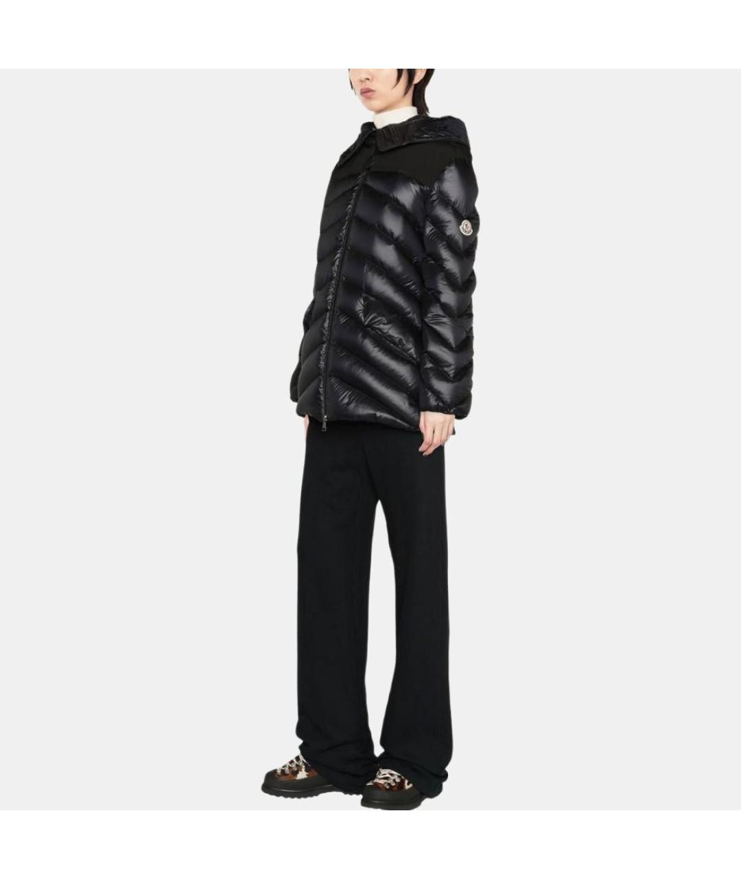 MONCLER Черный пуховик, фото 4