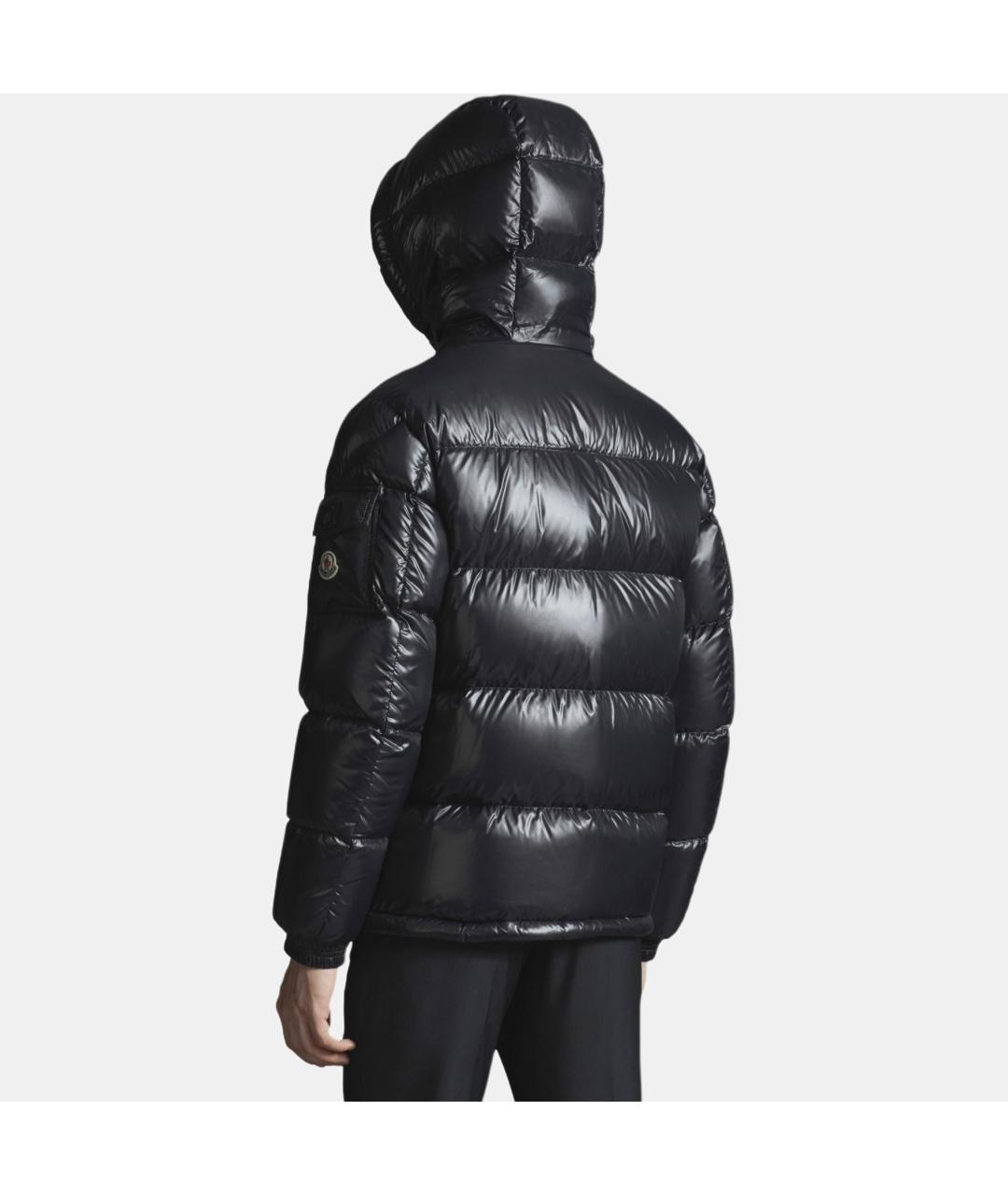 MONCLER Черный пуховик, фото 2
