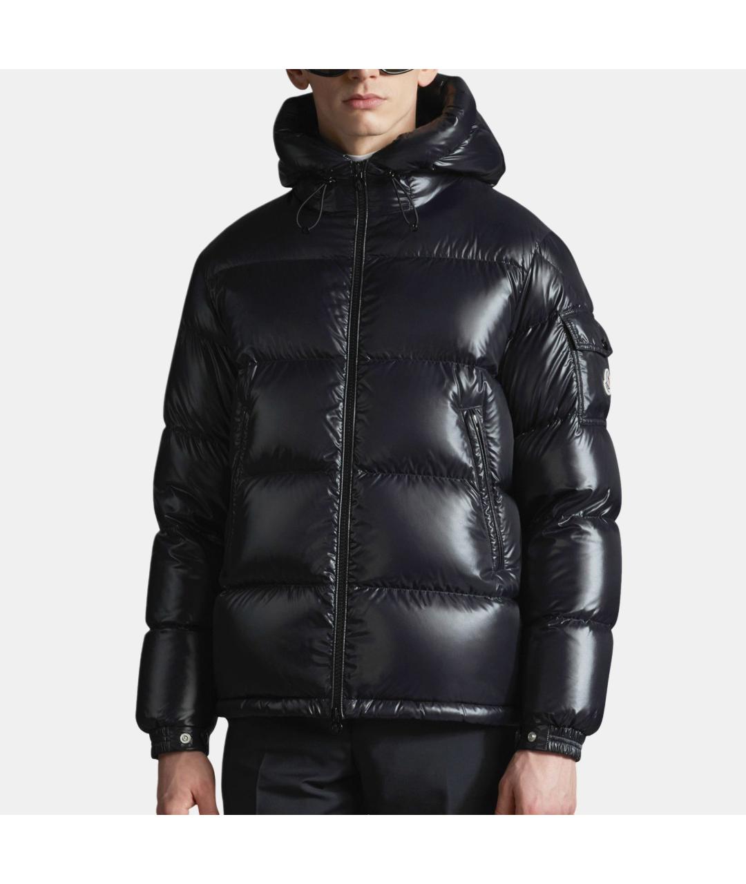 MONCLER Черный пуховик, фото 3