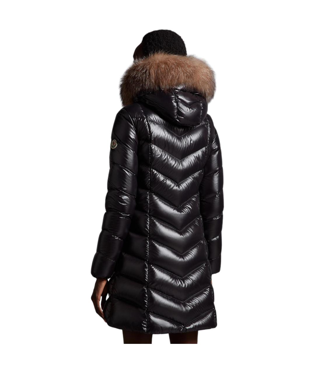 MONCLER Черный полиамидовый пуховик, фото 5