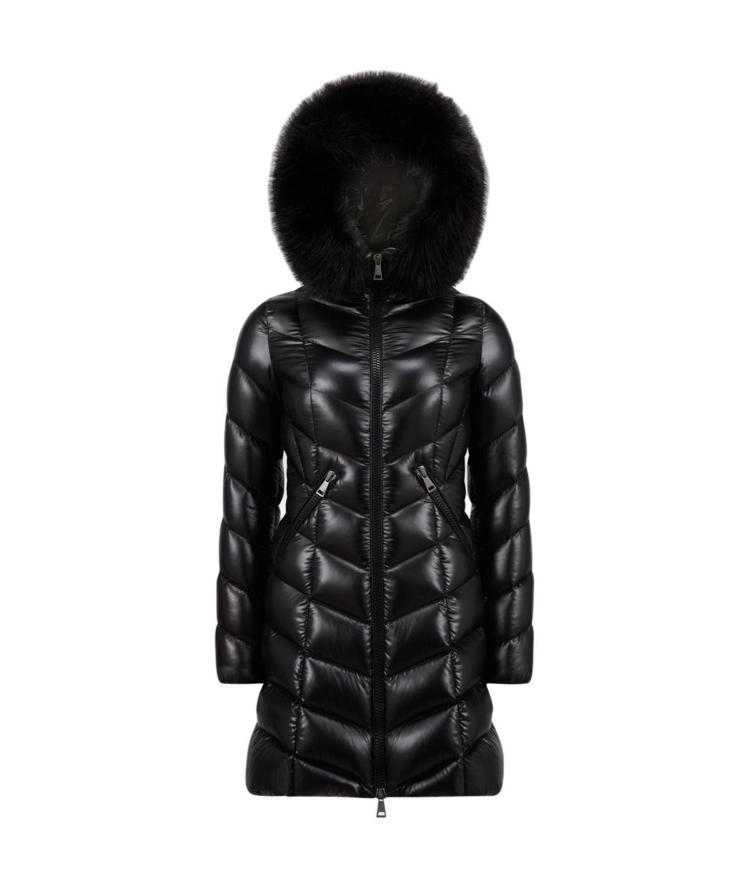 MONCLER Черный пуховик, фото 1