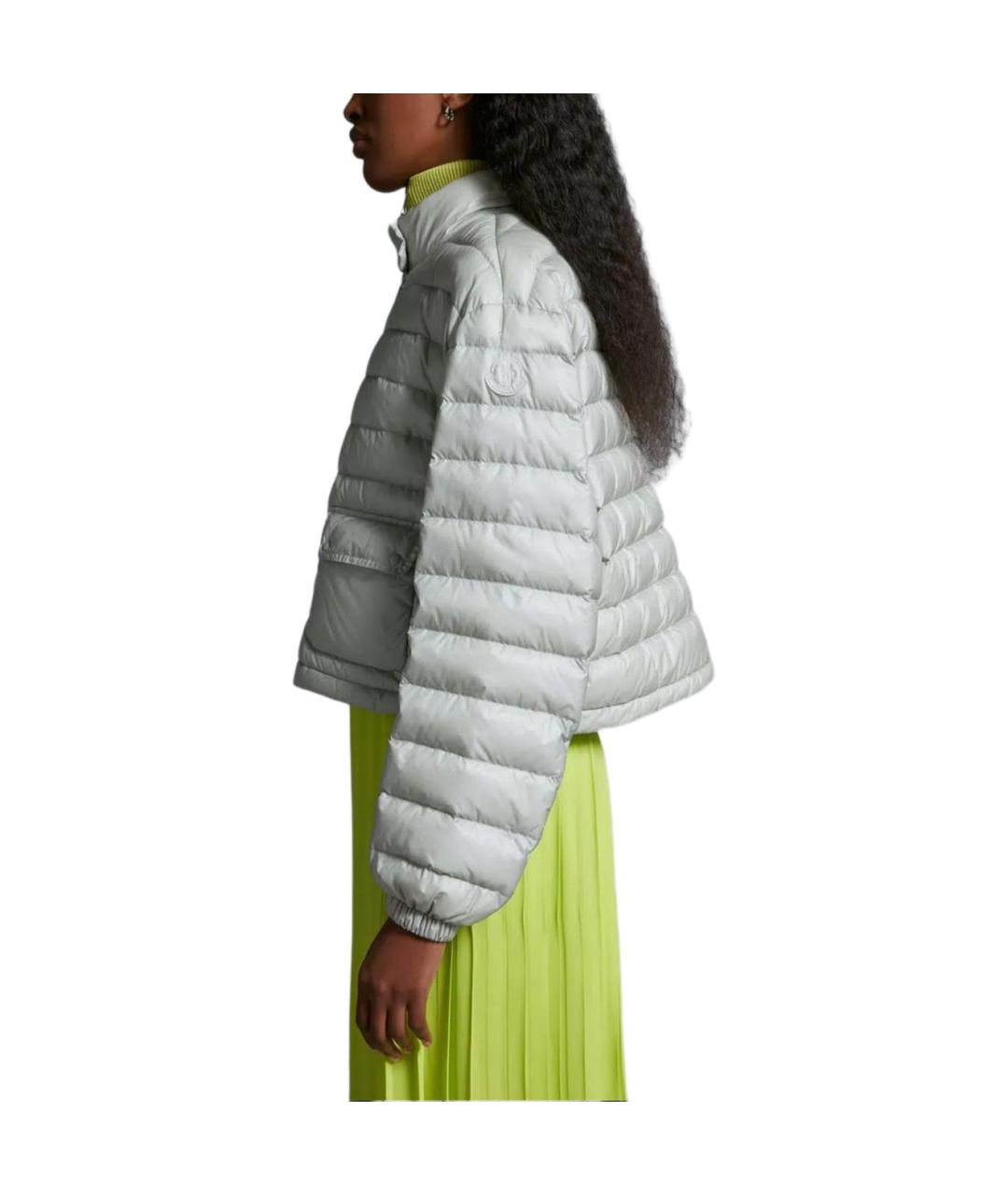MONCLER Серый пуховик, фото 5