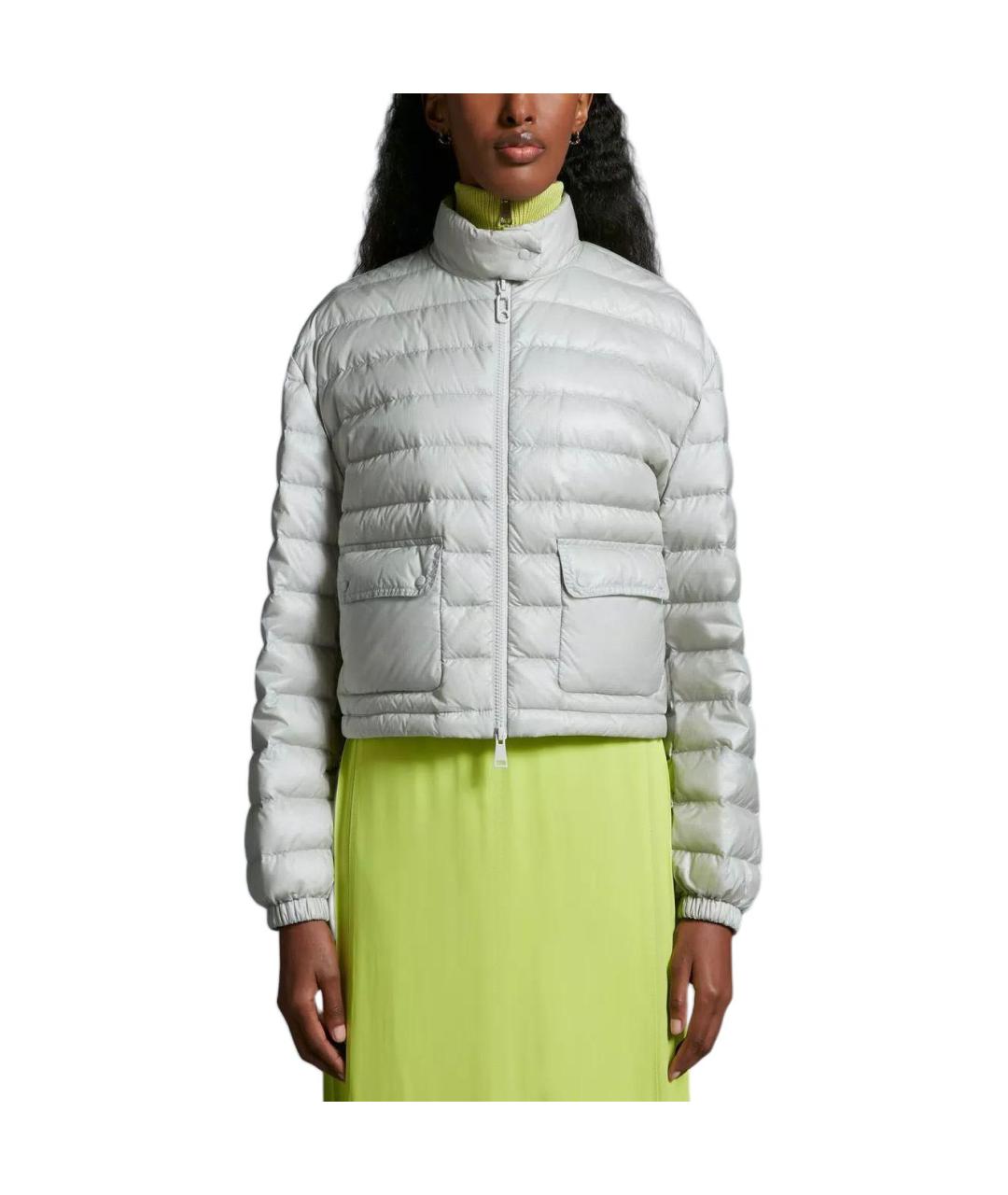 MONCLER Серый пуховик, фото 2