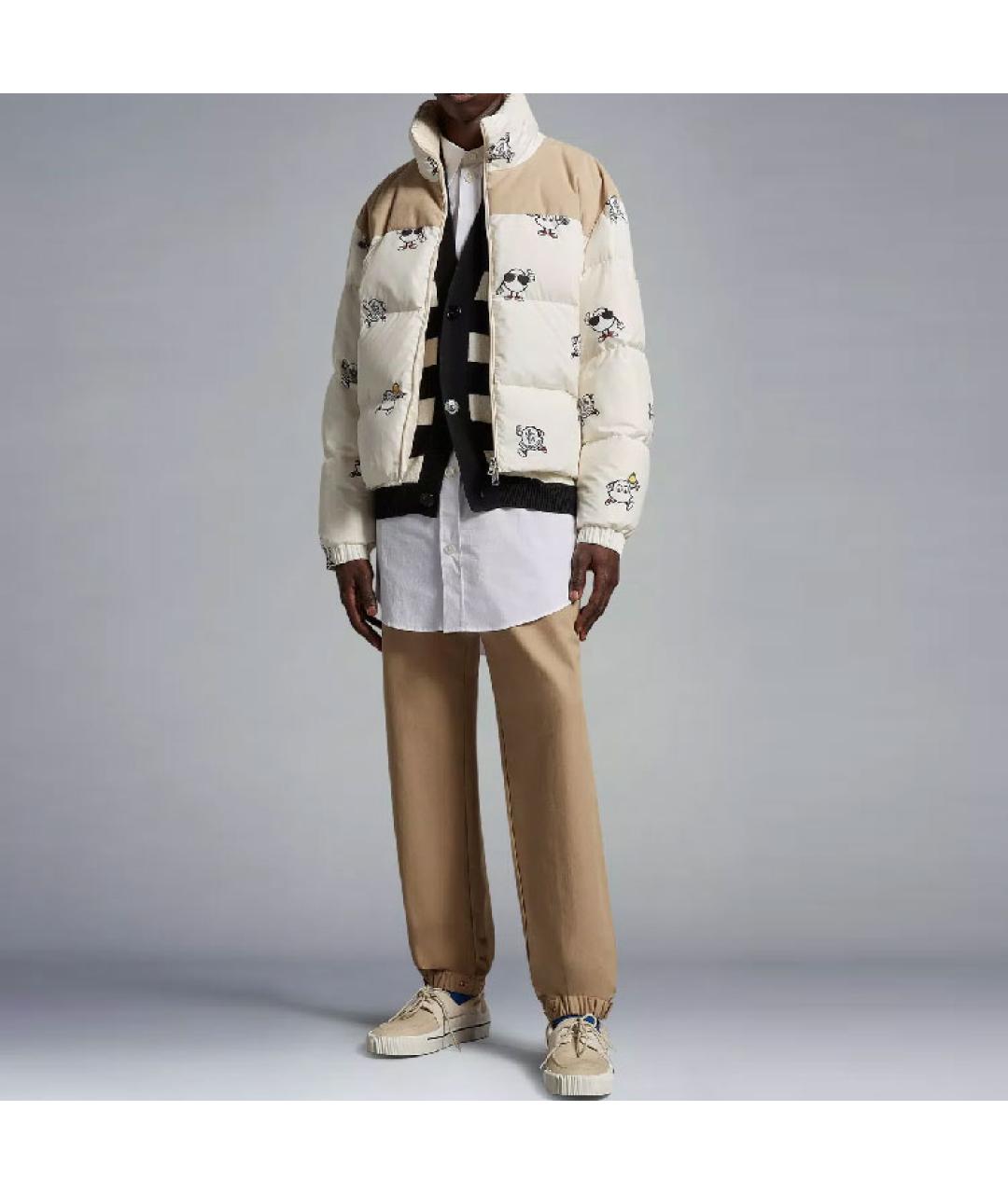 MONCLER Бежевый пуховик, фото 2