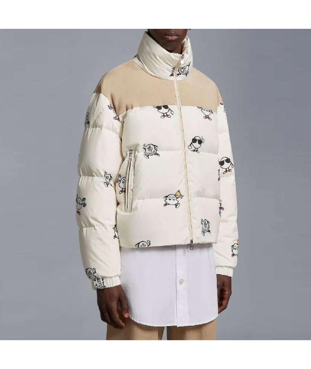 MONCLER Бежевый пуховик, фото 3