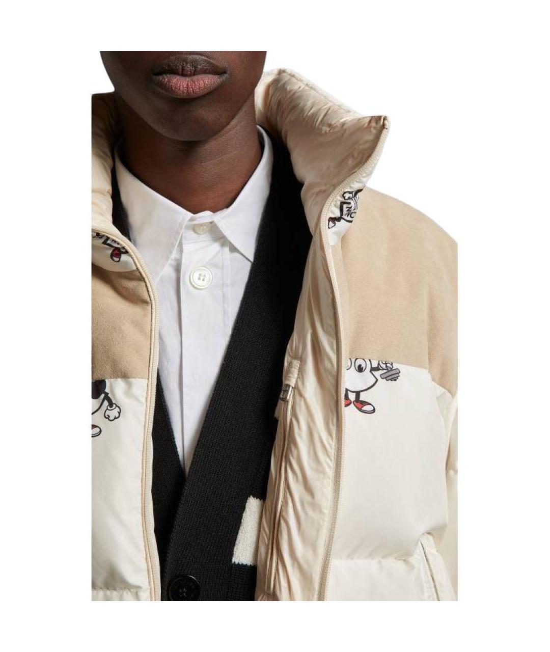 MONCLER Бежевый пуховик, фото 5