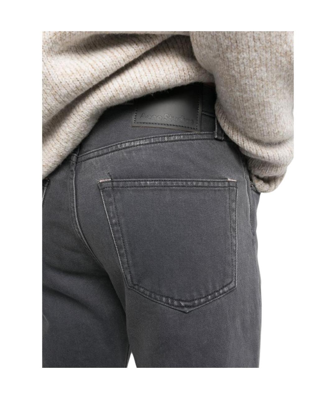 ACNE STUDIOS Серые хлопковые прямые джинсы, фото 5