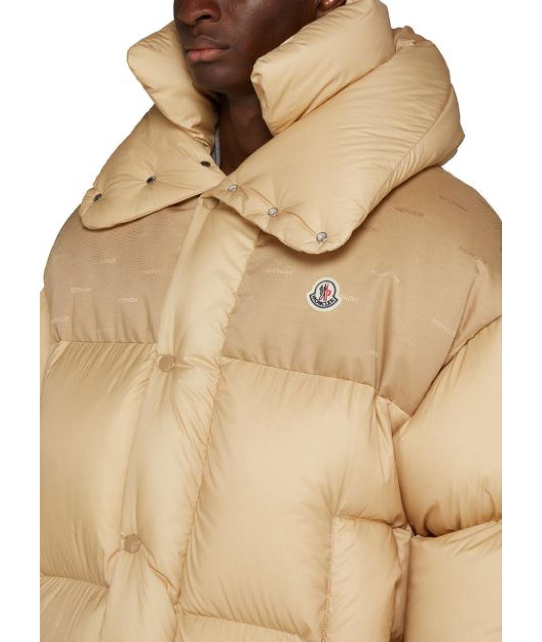 MONCLER Бежевый пуховик, фото 3