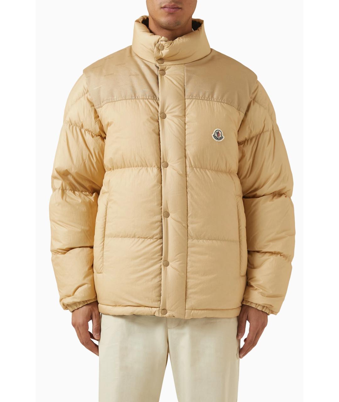 MONCLER Бежевый пуховик, фото 2
