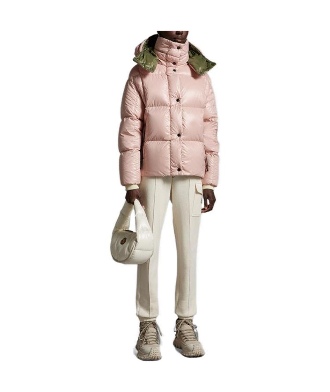 MONCLER Розовый пуховик, фото 4