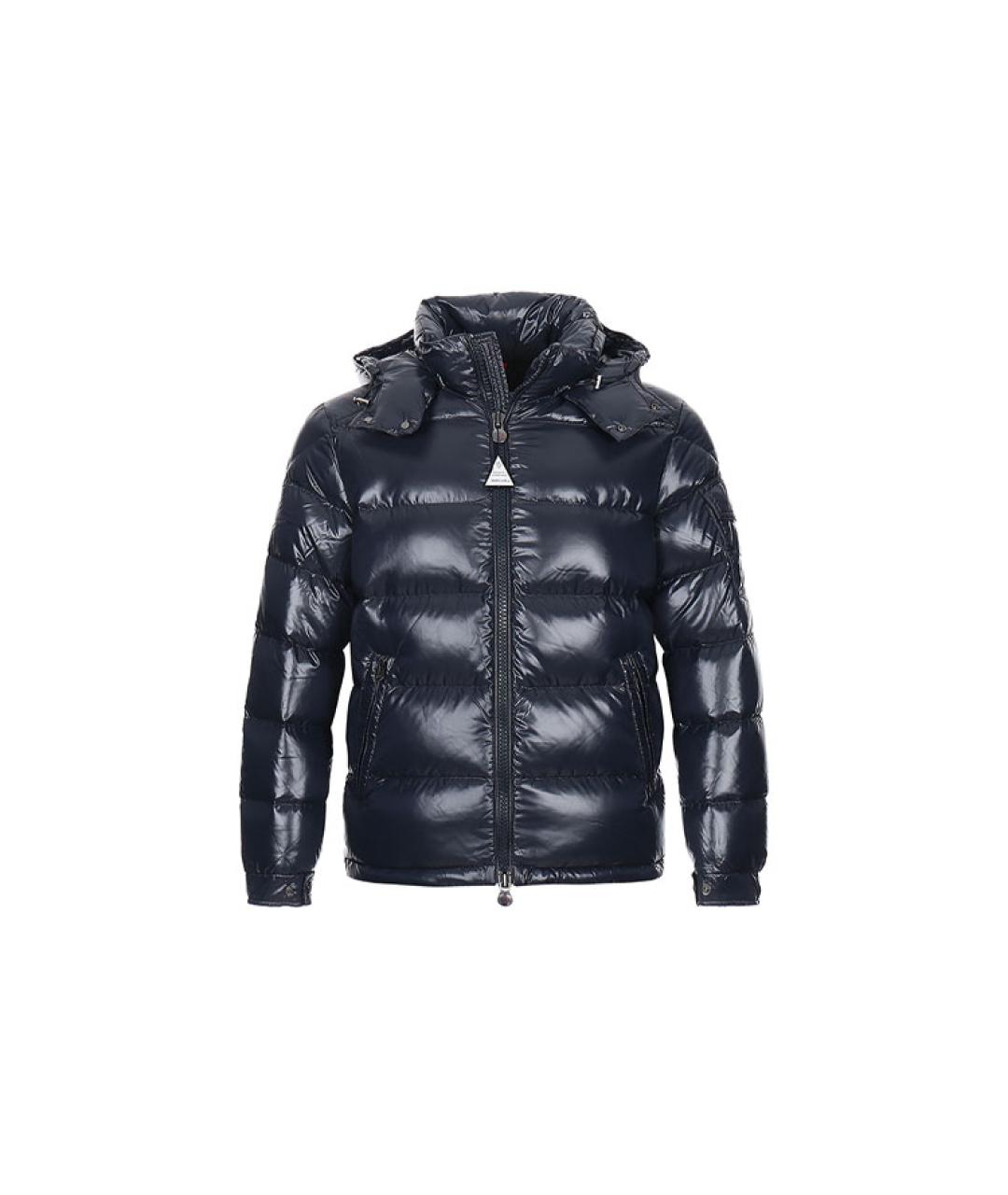 MONCLER Темно-синий пуховик, фото 3