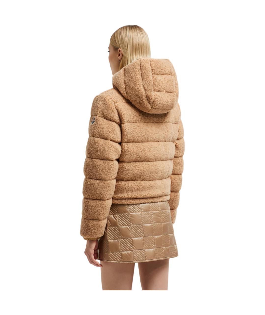 MONCLER Бежевый пуховик, фото 3