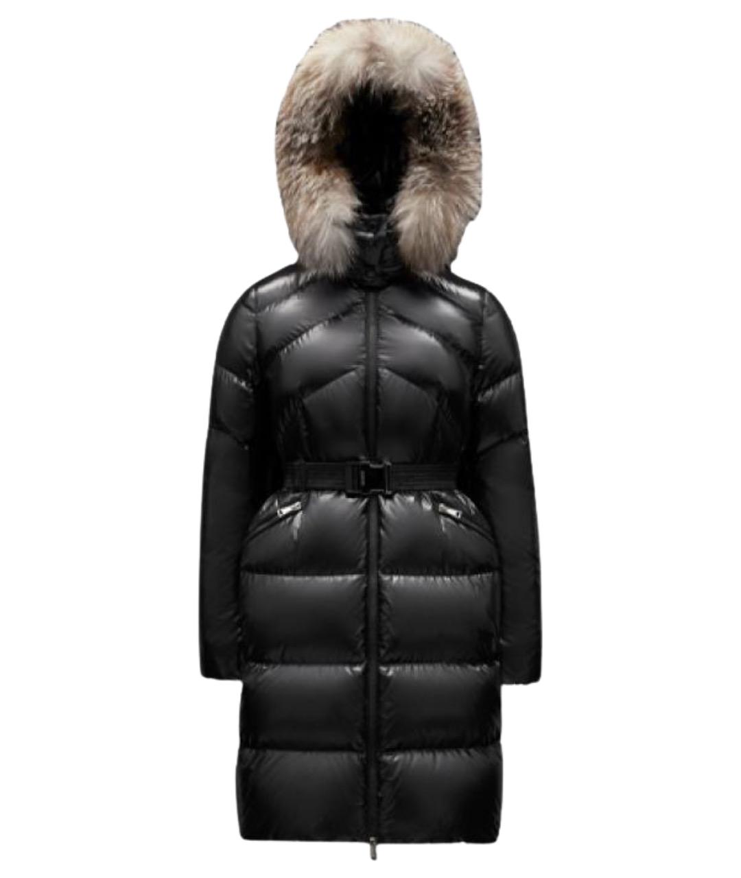 MONCLER Черный полиамидовый пуховик, фото 1