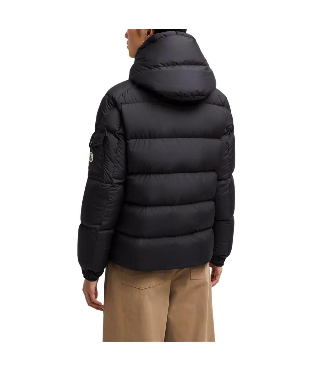 MONCLER Черный пуховик, фото 4