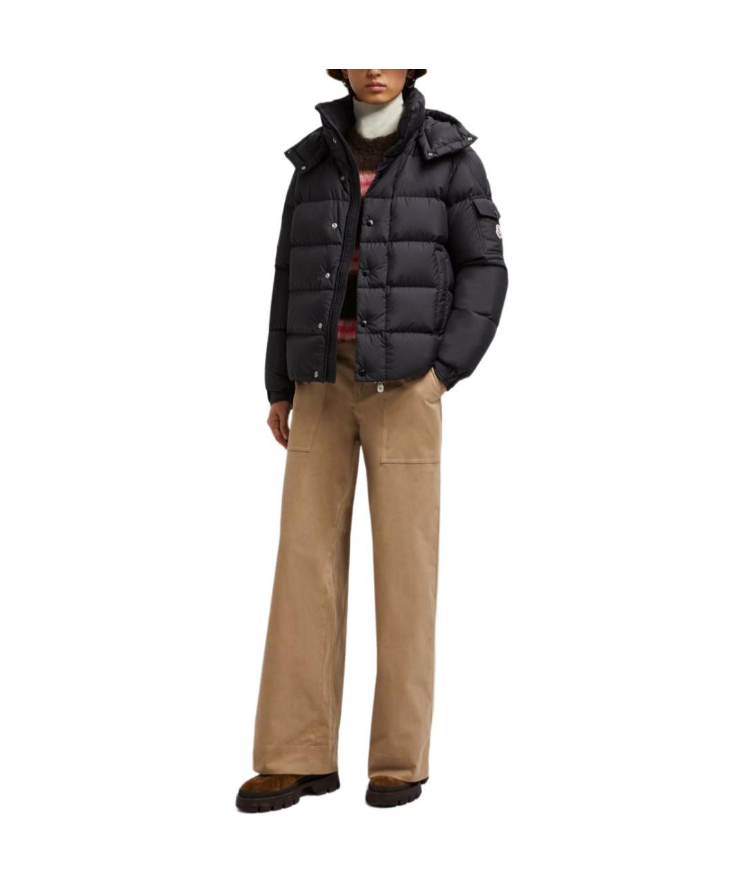 MONCLER Черный пуховик, фото 3