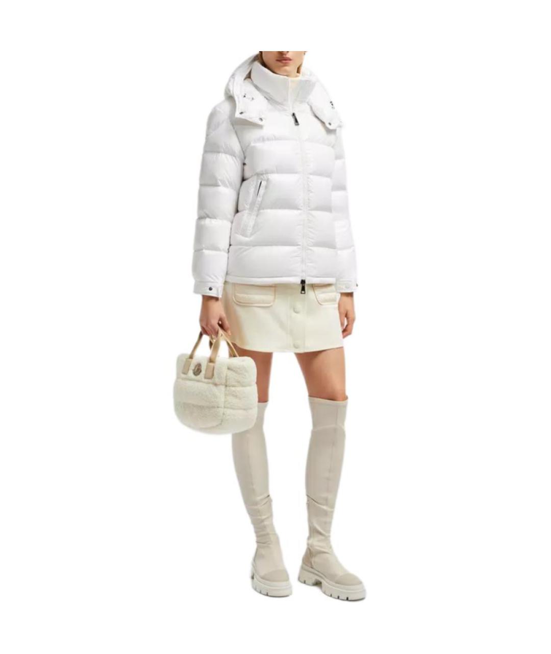 MONCLER Белый пуховик, фото 2