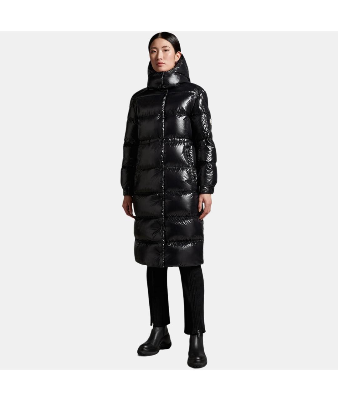 MONCLER Черный пуховик, фото 3