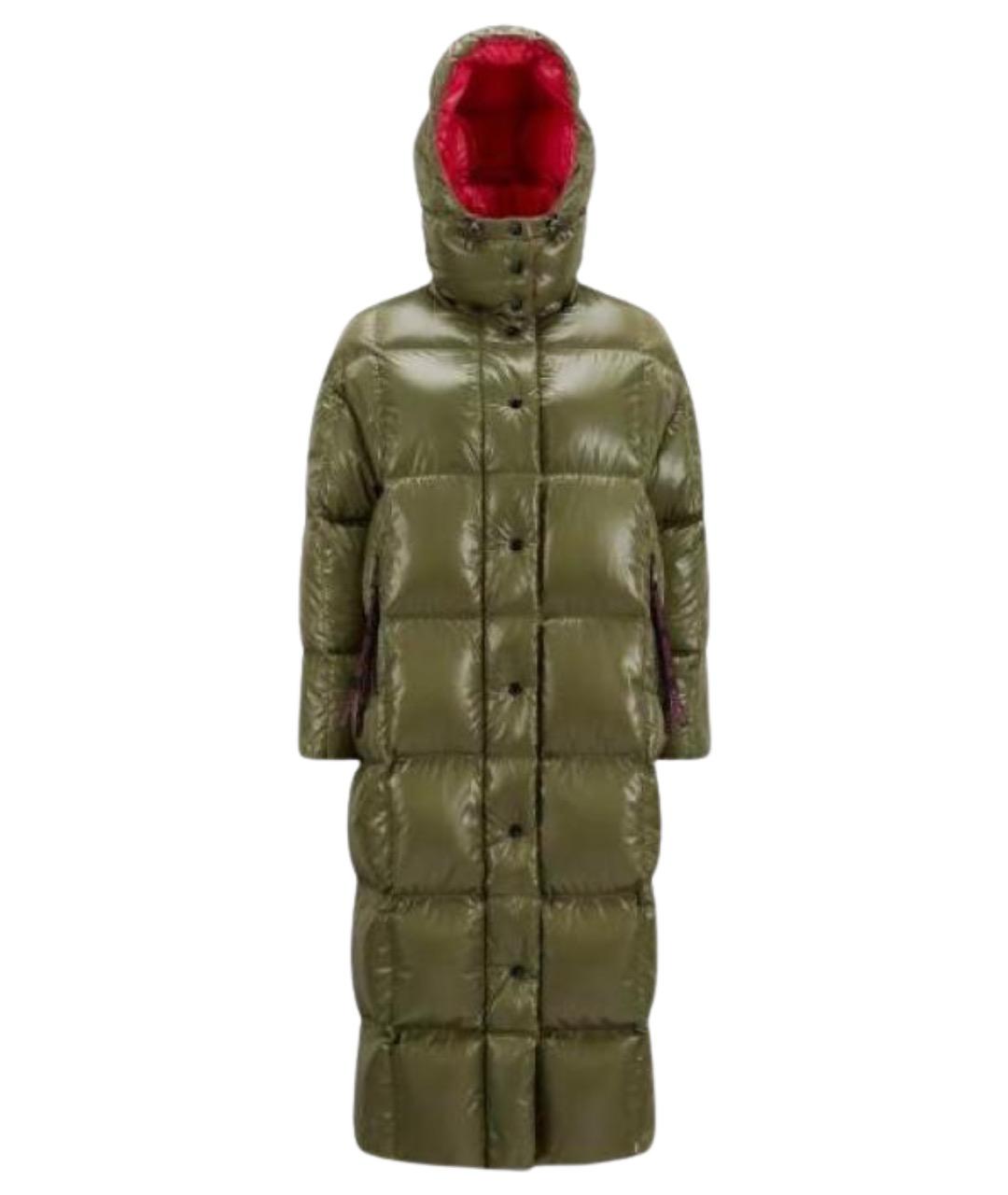 MONCLER Зеленый пуховик, фото 1
