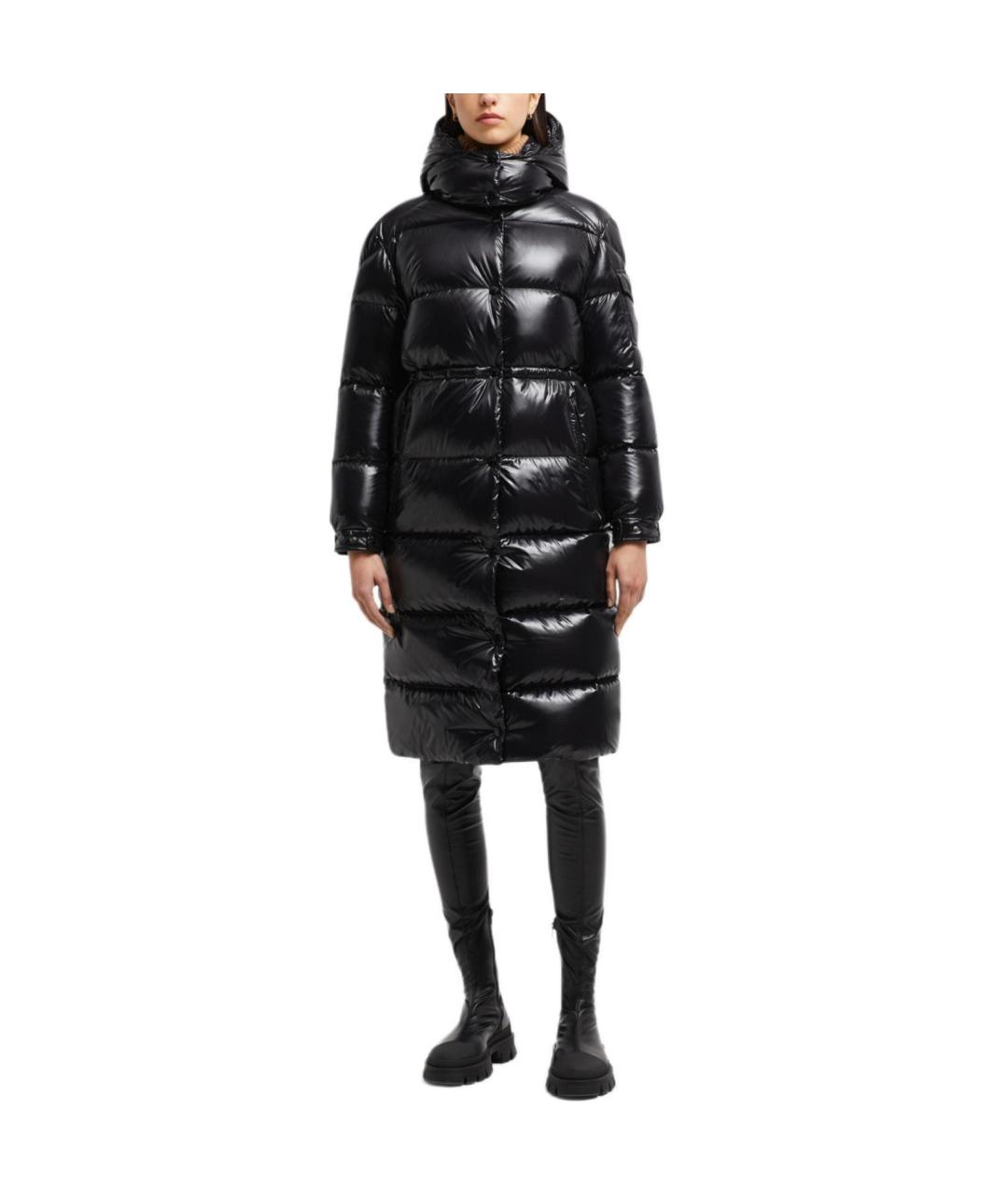 MONCLER Черный пуховик, фото 2