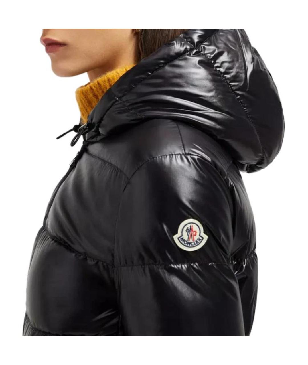 MONCLER Черный пуховик, фото 4