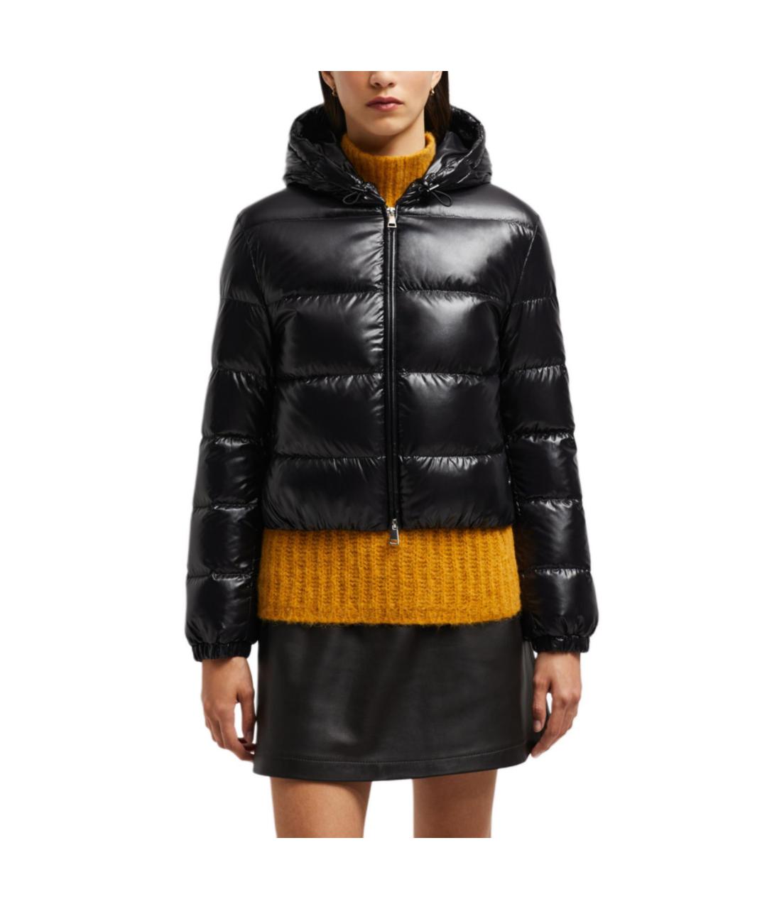 MONCLER Черный пуховик, фото 2