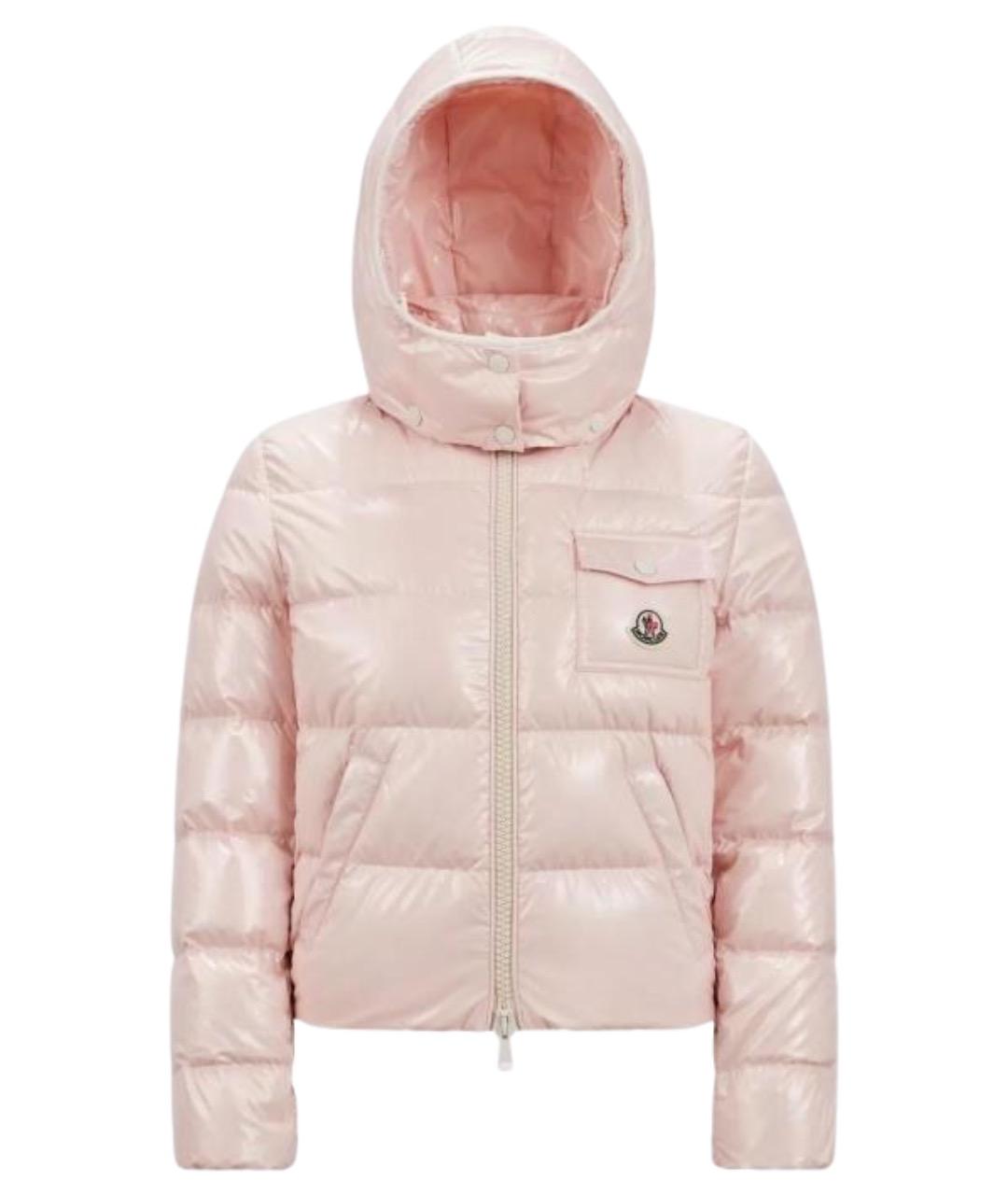 MONCLER Розовый пуховик, фото 1