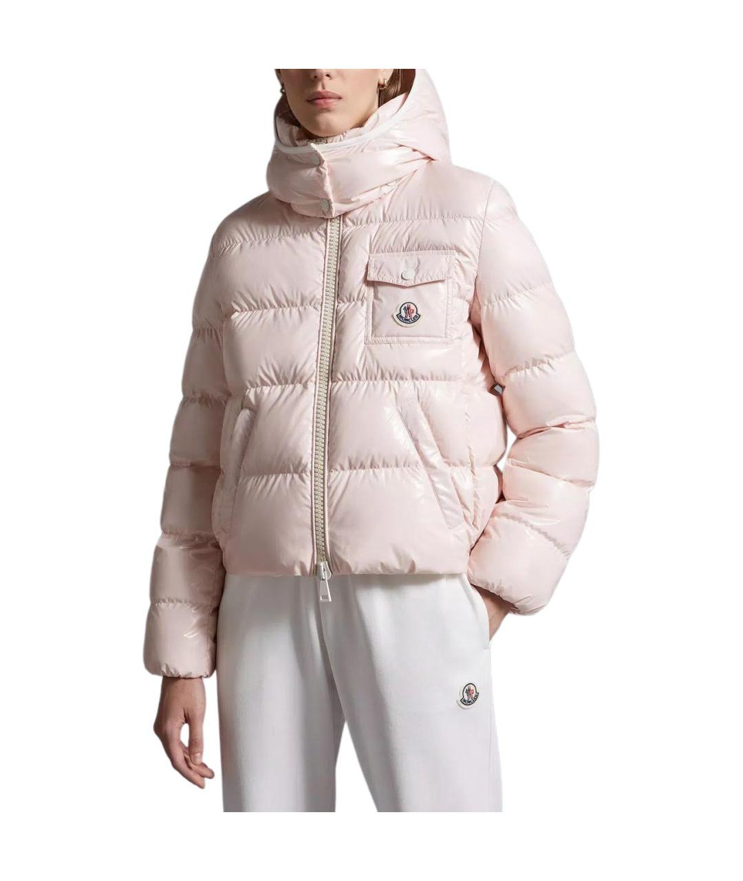 MONCLER Розовый пуховик, фото 2