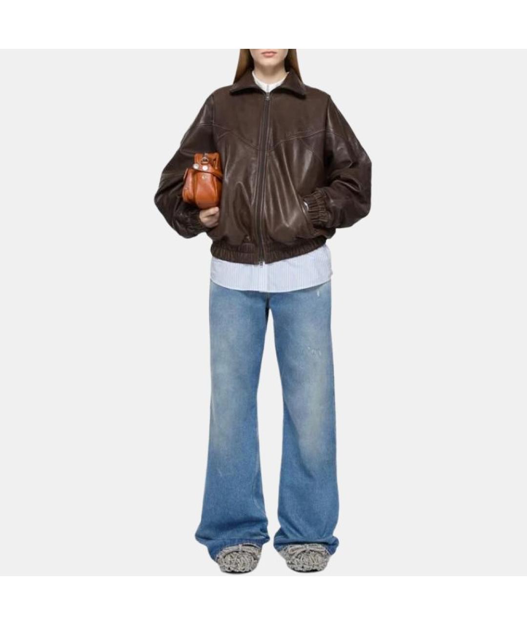 ACNE STUDIOS Синие хлопковые прямые джинсы, фото 2