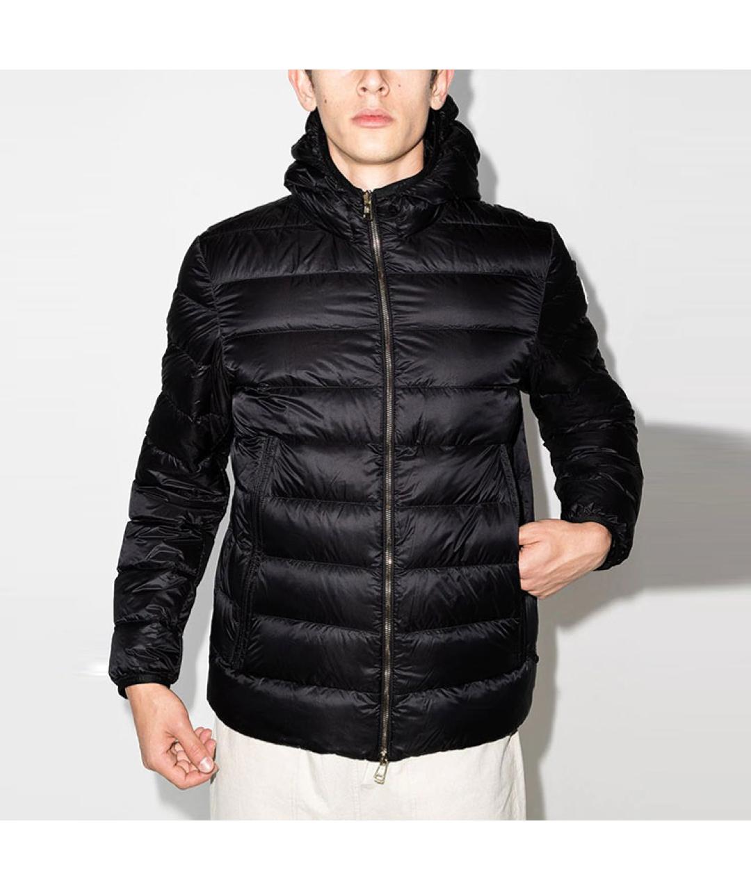 MONCLER Черный пуховик, фото 3