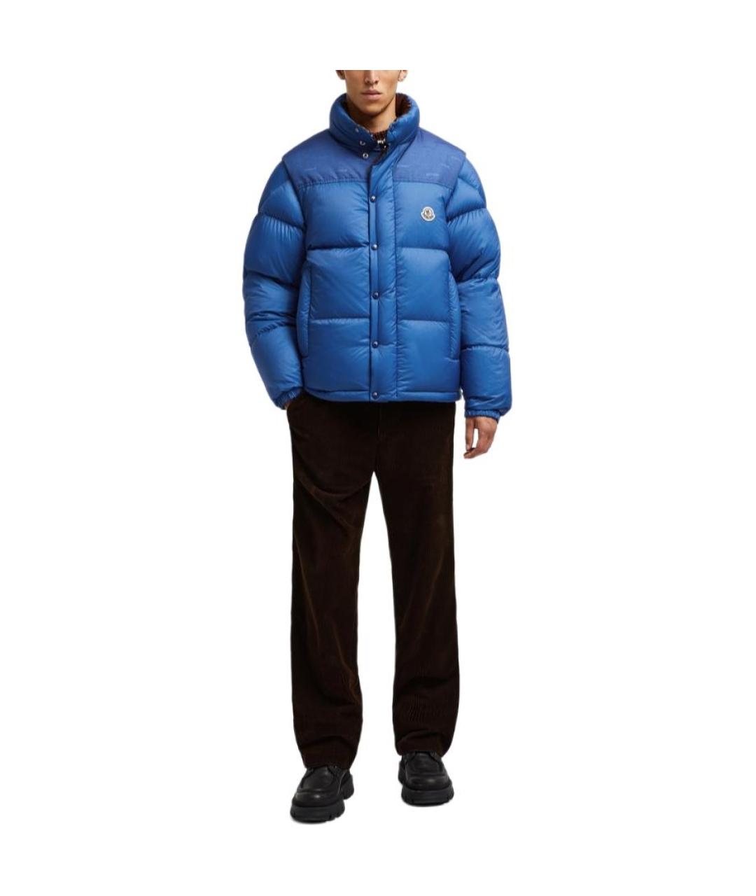MONCLER Синий пуховик, фото 2