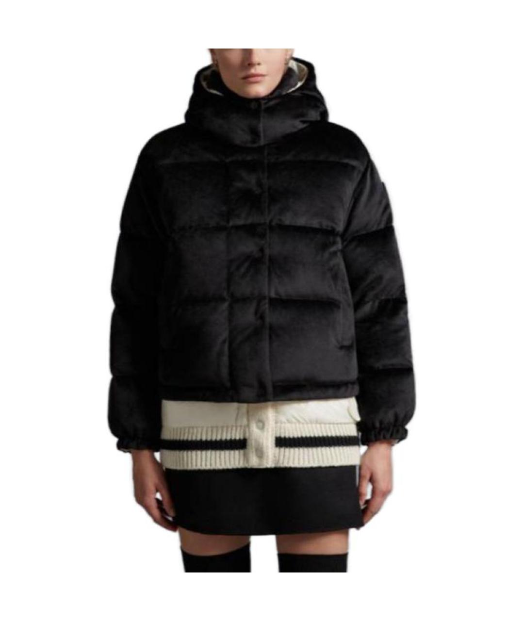 MONCLER Черный пуховик, фото 2