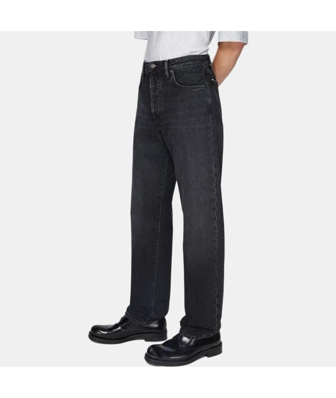 ACNE STUDIOS Черные хлопковые прямые джинсы, фото 4