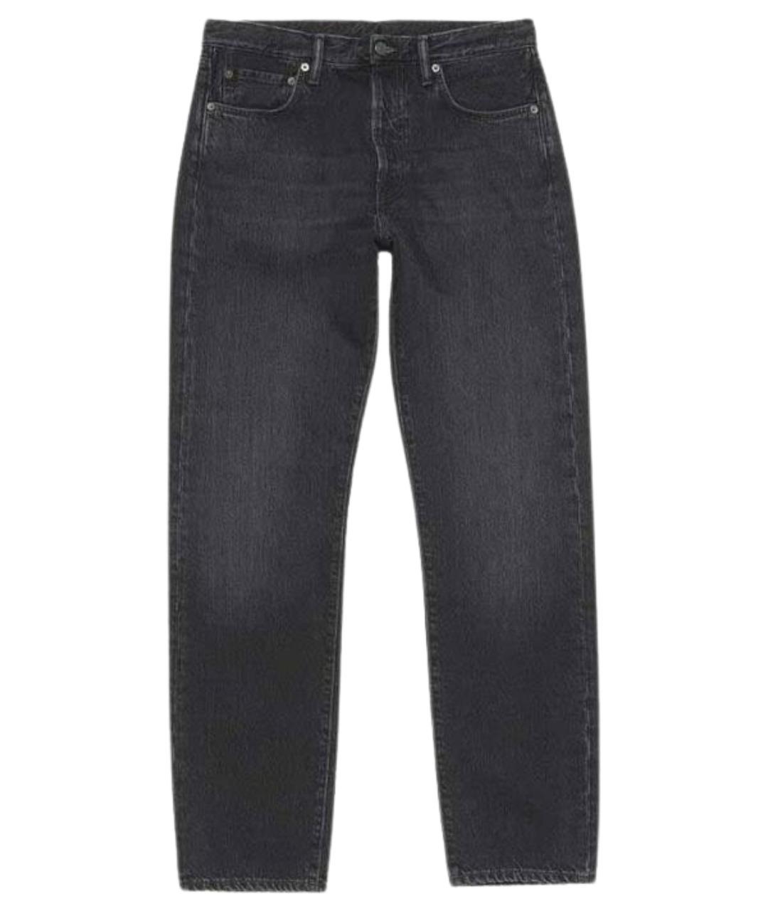 ACNE STUDIOS Черные хлопковые прямые джинсы, фото 1