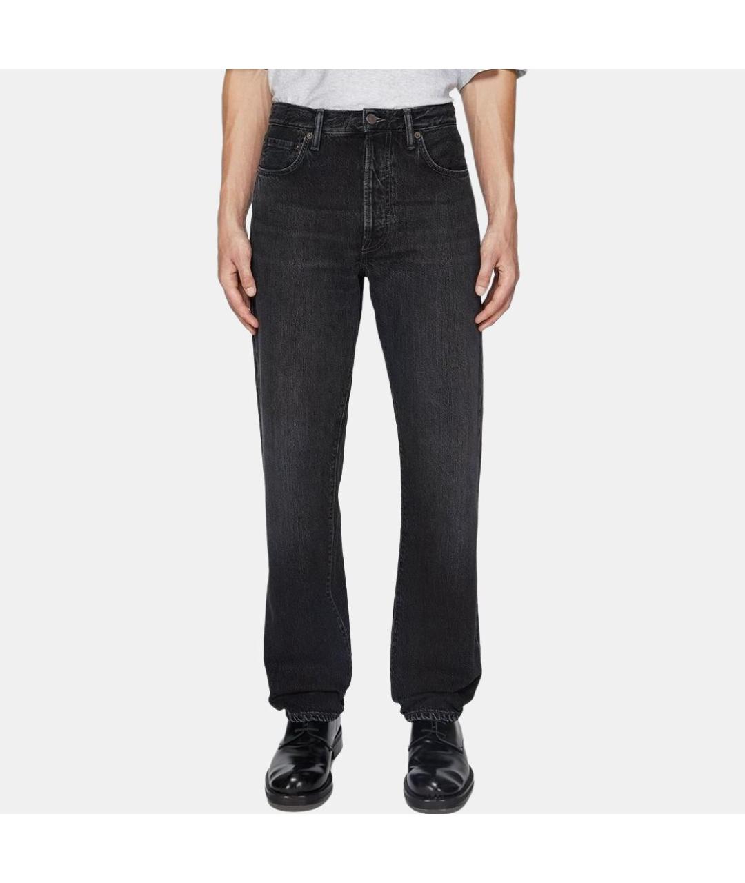 ACNE STUDIOS Черные хлопковые прямые джинсы, фото 3