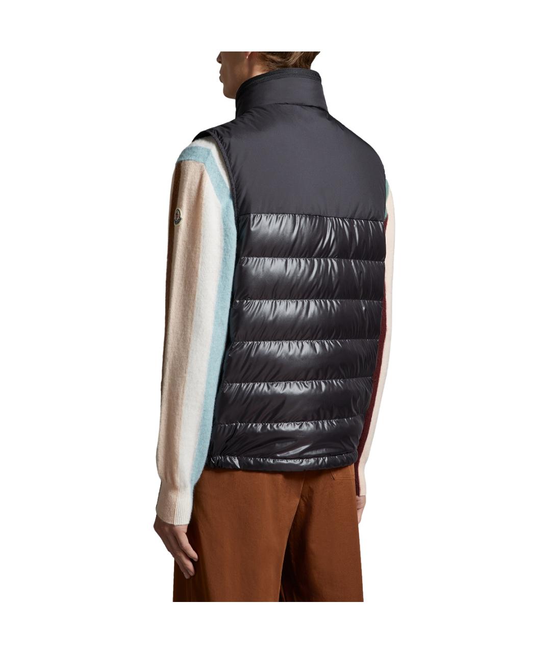 MONCLER Черный полиамидовый жилет, фото 4