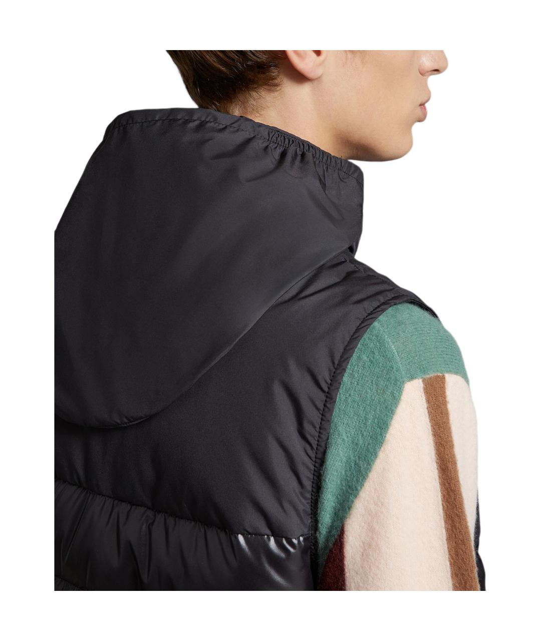 MONCLER Черный полиамидовый жилет, фото 5