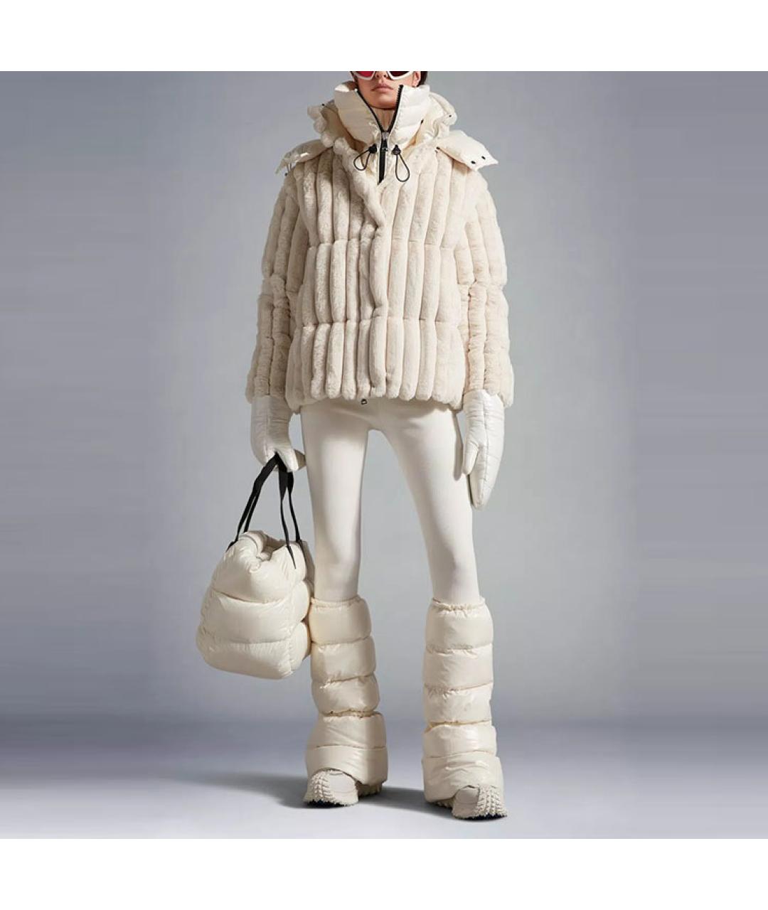 MONCLER Белый пуховик, фото 2