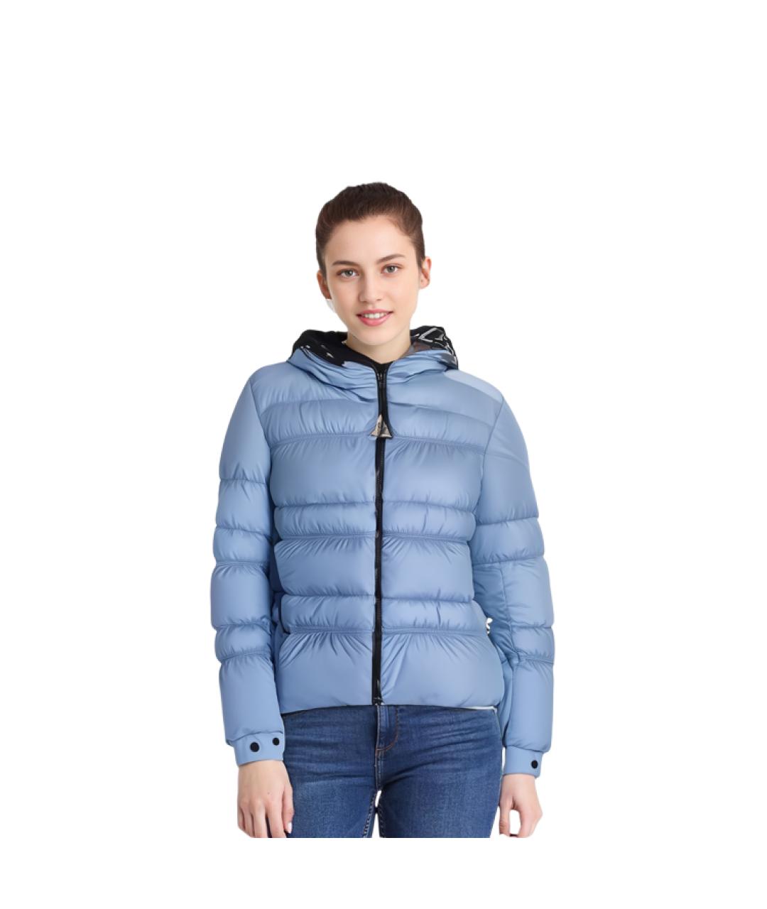 MONCLER Синий пуховик, фото 4