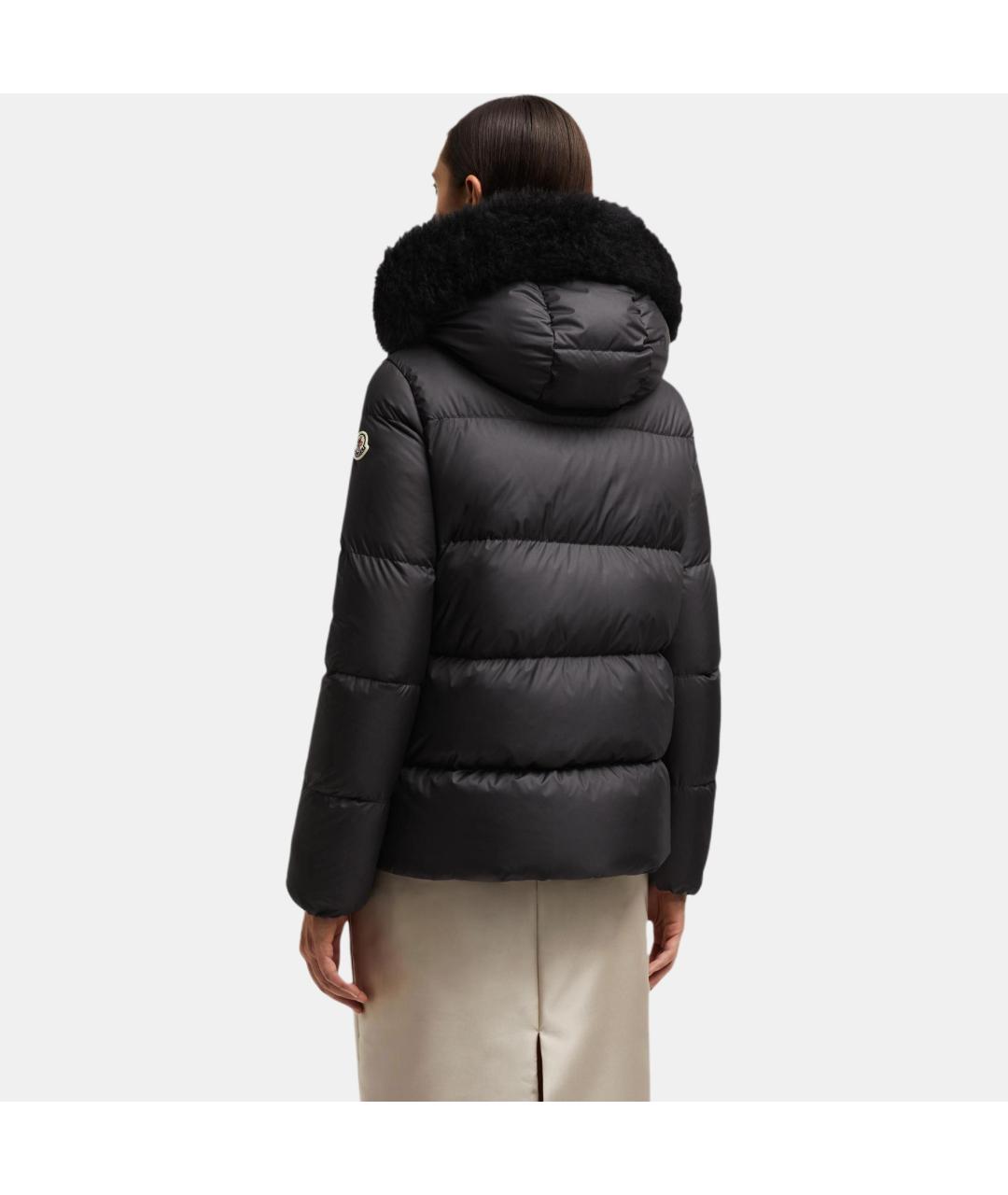 MONCLER Черная полиамидовая куртка, фото 4